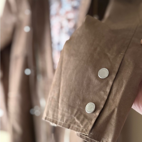 NWT | ANTHROPOLOGIE Avec Les Fillies Floral Toggle-Cotton Rain Anorak Trench - Picture 11 of 14